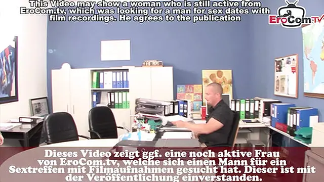 German students seduce the director into a threesome