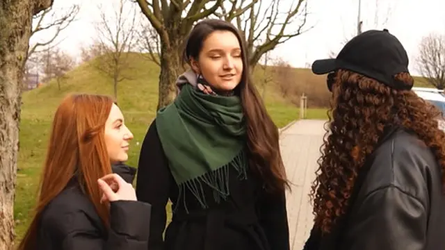 A pathetic tiny dick gets a break with a double blowjob