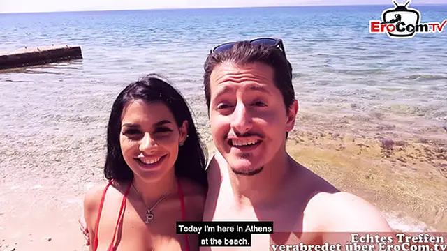 German traveler ropes in two hot latinas at the beach during a wild vacation