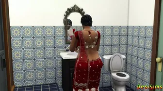 Ấn Độ Saree dì Lakshmi bị làm nhục ở nhà bạn bè