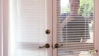 Blonde booty gets busted while getting DP'd by two cocks