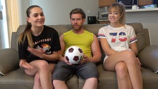 Poolside Pool Party: Two Girls Go Down on Lucky Dude