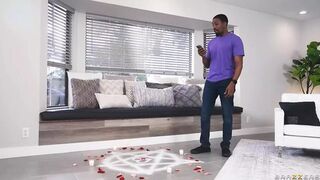 Deviled semen demon drills Valentine's Day hole on Abigaiil Morris' tight teen body