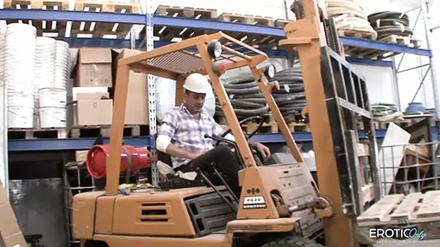 Erotic visit of my stepfather and his work colleague ends in a horny threesome fuck