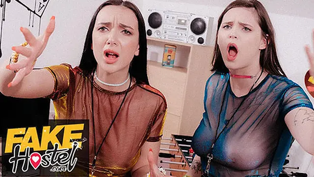 Fake Hostel - Rave Girls Lady Gang and Taylee Wood party with big tits and thick cock🍆 threesome