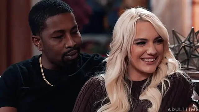 Adult Time - Nervous Kenna James Experiences Intense Threesome with Husband and Seductive Neighbor!