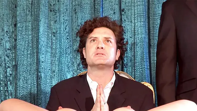 Slave′s twin penetration obedience