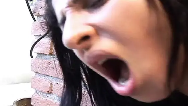 French girl with small tits fucks two guys after a muff lick