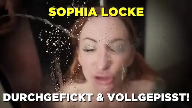 Sexy Brunette Drinks Piss in the Shower