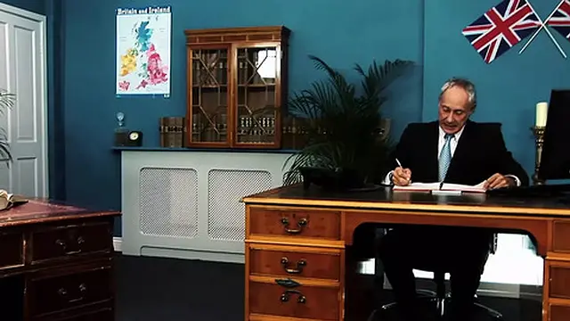 Curvy Brits Seduce Mature Men in Office Lovemaking Trio