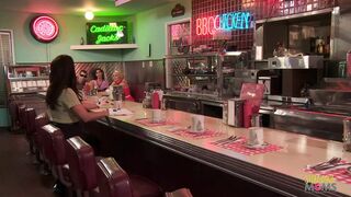Forklift operators get a three-way lift for a saucy dinner service