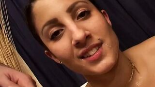French blonde with short hair gets cock🌭 action in her mouth and pussy✌