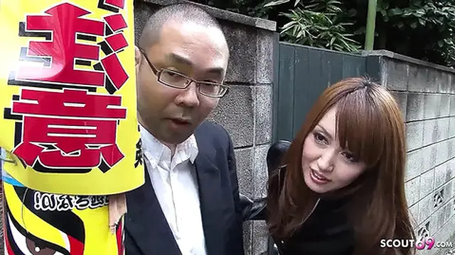 Skinny Japan teen Cari fucked by boss and coworkers in threesome