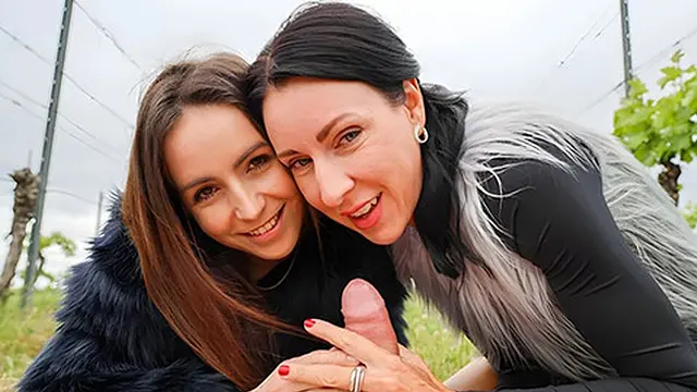 Two Teasing Vixens Dominate a Wild CFNM Outdoor Romp at 4KCFNM