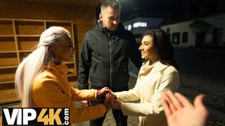 SWAP4K. Swap wives ended up as hot threesome with a big cock