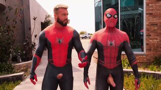 Two Spiderman Vs Tattooed Babe Mandi Cat
