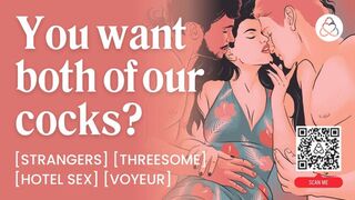 ASMR Audio Porn: MFM Threesome in a Hotel Room with Double Penetration & Cock Sharing – Erotic Audio for Women