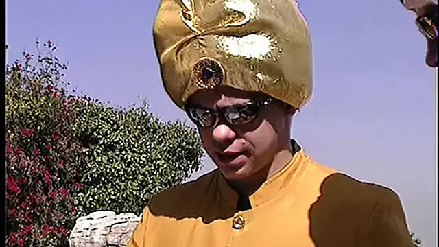 Curvy blonde in glasses fills both her holes with dicks