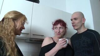 In the kitchen with the swinger couple