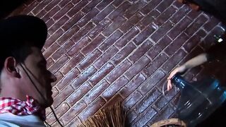 The girls are riding their cowboy