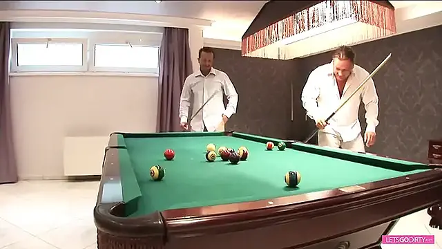 Naughty MILF in threesome anal fucking