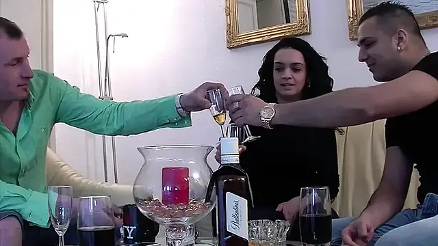 Their first bisexual threesome