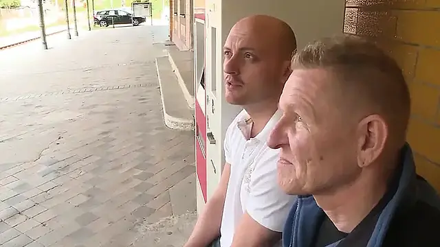 Hot Threesome Fuck with a Stranger in Loo