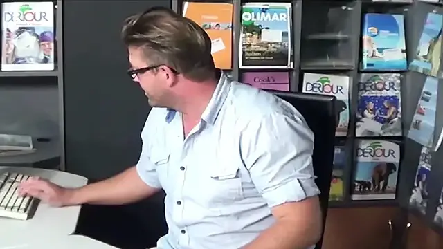 Office Sluts From France Got to Suck Cock in Threesome